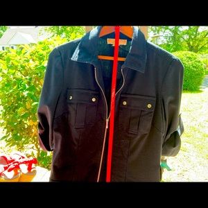 Micheal Kors zip up dress with snaps size M, with Tommy Hilfilger wedge included